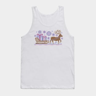 Knitted pattern reindeer Tank Top